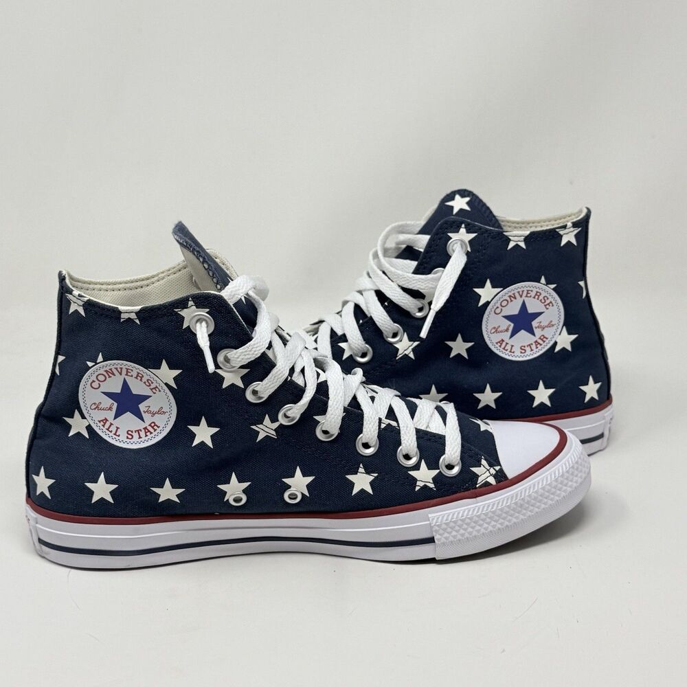 Converse All Star Celestial Sneakers Womens 10 Blue Canvas High Top Grunge Shoes